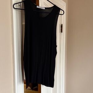 Project Social Black Sleeveless Crew Neck Tank Top, M, NWOT